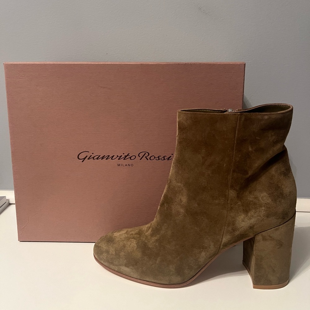 Gianvito Rossi Suede Ankle Boots
